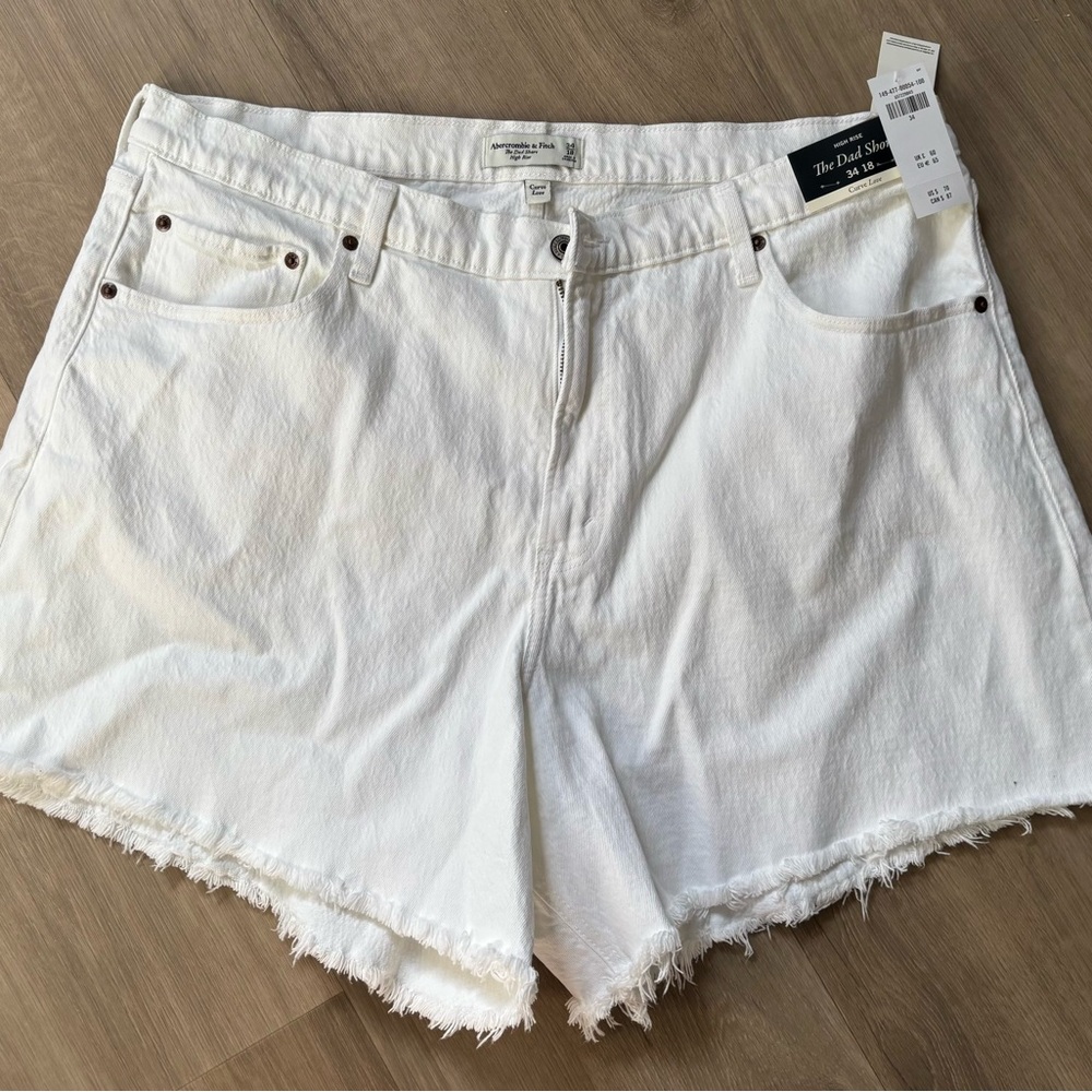Abercrombie & Fitch White Jean Shorts